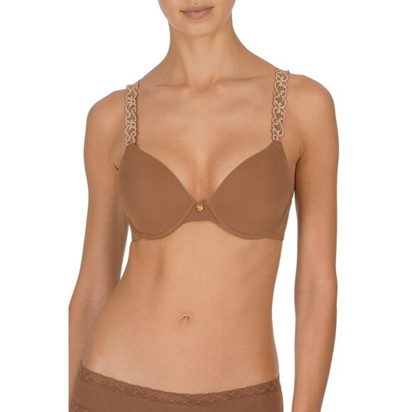 🆕 NATORI Pure Luxe Full UW T-Shirt Bra 36D Dulce Light Mocha #732080 - Picture 2 of 8